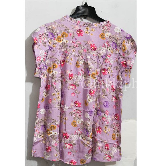 NWT Buffalo Women's Flutter Sleeve Blouse Top in pink - Picture 4 of 5